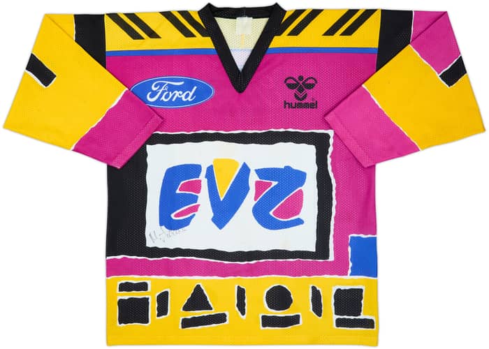1996-97 EV Zug Hummel 'Signed' Away Jersey - 5/10 - (XL)