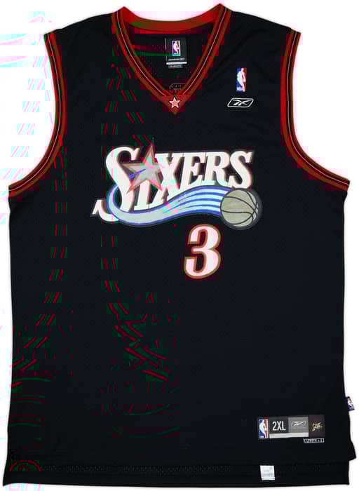 2004-06 Philadelphia 76ers Iverson #3 Reebok Swingman Away Jersey - 7/10 - (XXL)