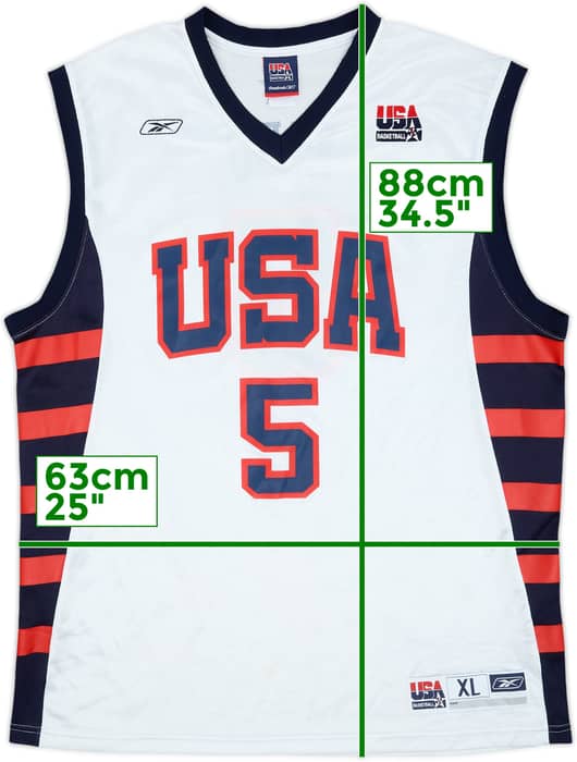 2004 USA Kidd #5 Reebok Home Jersey - 7/10 - (XL)