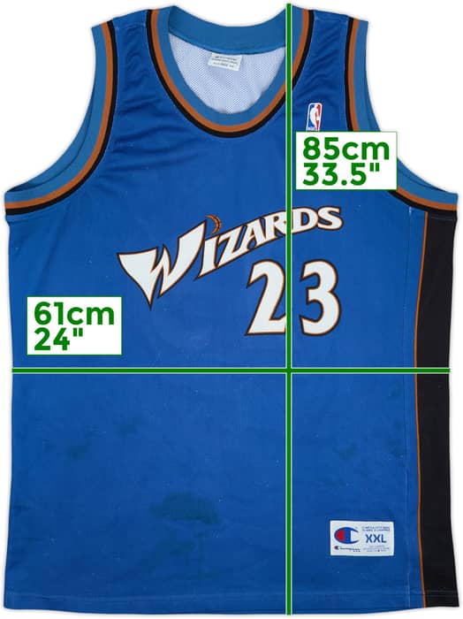 2001-03 Washington Wizards Jordan #23 Champion Away Jersey - 6/10 - (XXL)