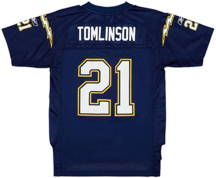 2005-06 San Diego Chargers Tomlinson #21 Reebok On Field Home Jersey - 9/10 - (M.Boys)