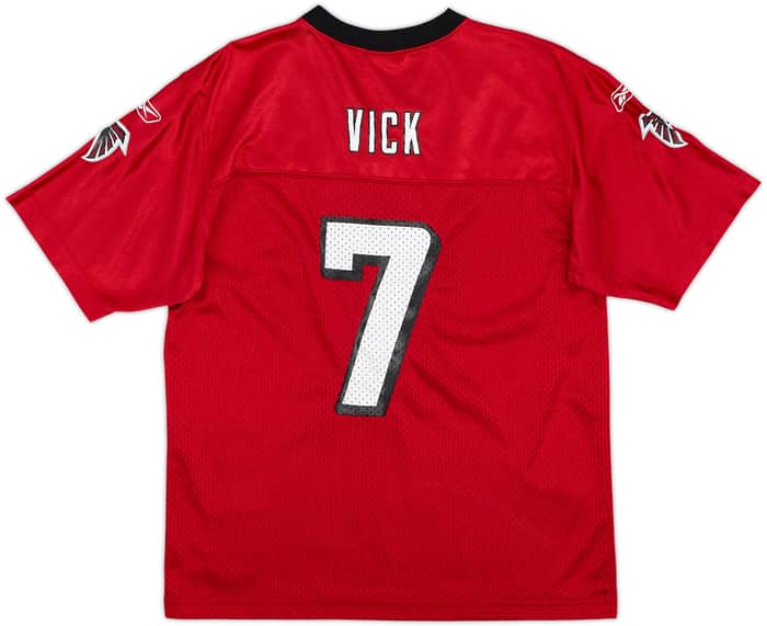2005-06 Atlanta Falcons Vick #7 Reebok Replica Home Jersey - 8/10 - (L.Boys)