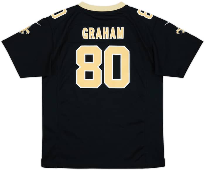 2012-14 New Orleans Saints Graham #80 Nike Game Home Jersey - 7/10 - (XL.Boys)