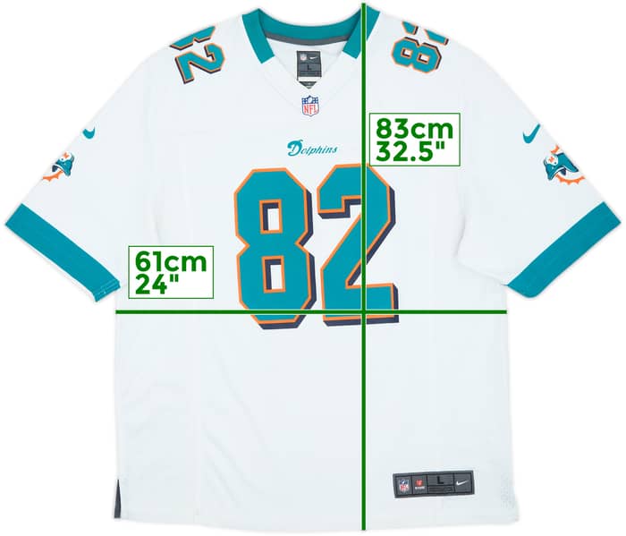 2012 Miami Dolphins Hartline #82 Nike Game Away Jersey - 7/10 - (L)
