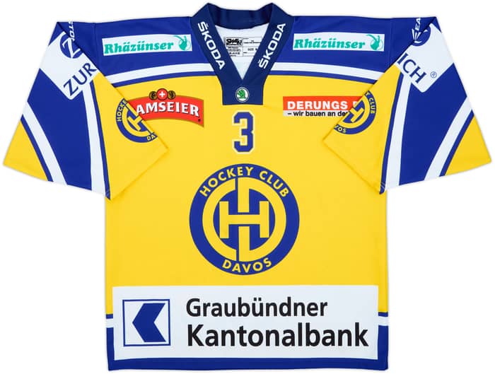 2005-06 HC Davos #3 Easton Alternate Jersey - 8/10 - (S)