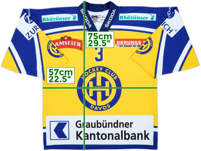 2005-06 HC Davos #3 Easton Alternate Jersey - 8/10 - (S)