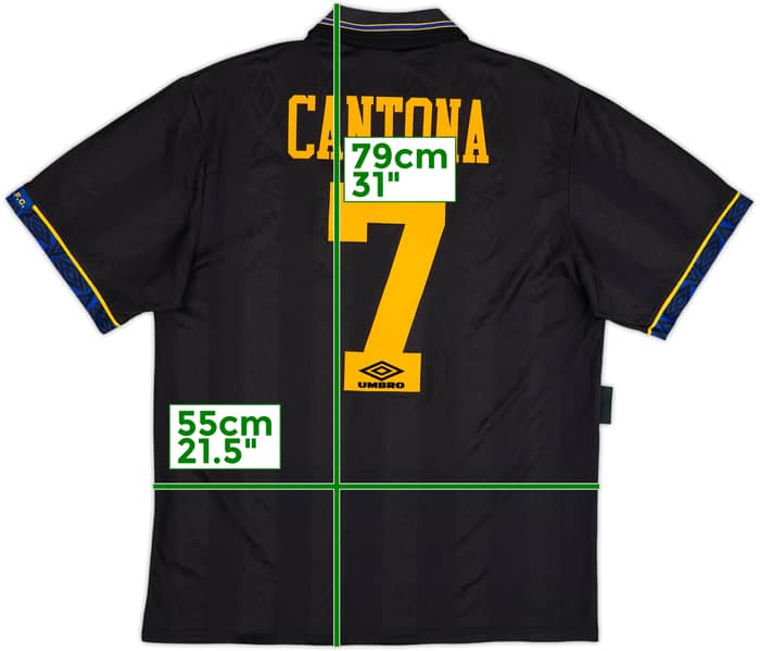 1993-95 Manchester United Away Shirt Cantona #7 - 8/10 - (L)