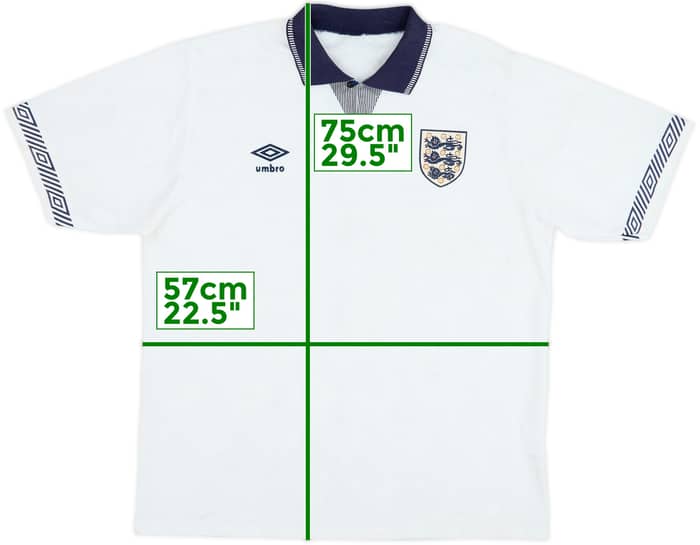 1990-92 England Home Shirt - 5/10 - (L)