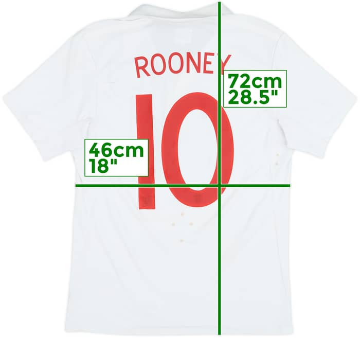 2009-10 England Home Shirt Rooney #10 - 6/10 - (M)