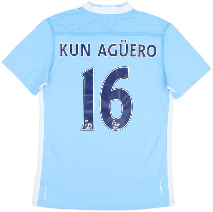 2011-12 Manchester City Home Shirt Kun Aguero #16 - 6/10 - (M)