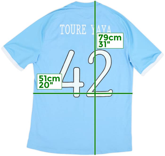 2010-11 Manchester City 'FA Cup Final' Home Shirt Toure Yaya #42 - 7/10 - (L)