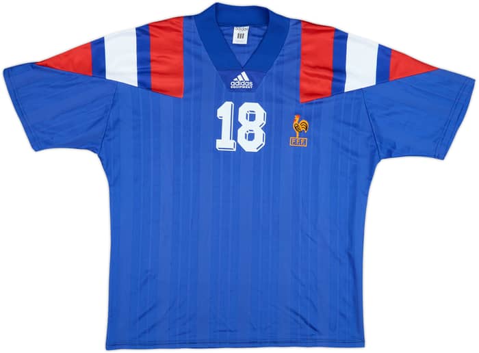 1992-94 France Home Shirt Cantona #18 - 8/10 - (L)