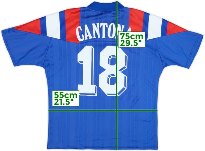 1992-94 France Home Shirt Cantona #18 - 8/10 - (L)