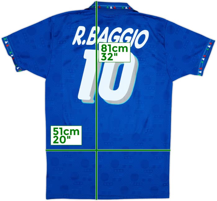 1994 Italy Home Shirt R. Baggio #10 - 8/10 - (L)