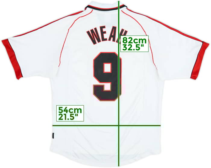 1998-99 AC Milan Away Shirt Weah #9 - 8/10 - (L)