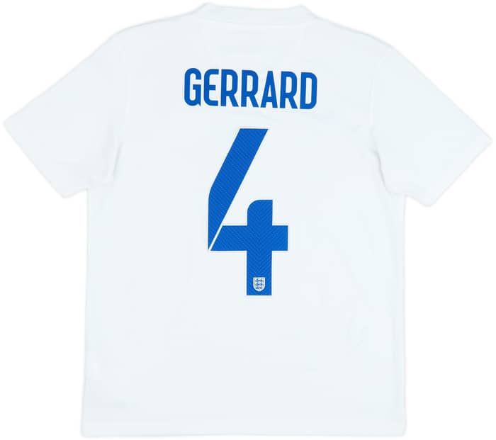 2014-15 England Home Shirt Gerrard #4 - 8/10 - (XL.Boys)