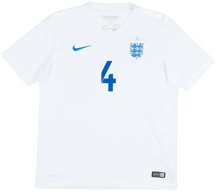 2014-15 England Home Shirt Gerrard #4 - 8/10 - (XL.Boys)