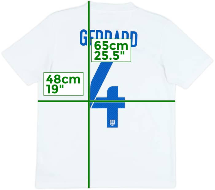 2014-15 England Home Shirt Gerrard #4 - 8/10 - (XL.Boys)