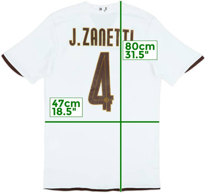 2008-09 Inter Milan Away Shirt J.Zanetti #4 - 5/10 - (M)