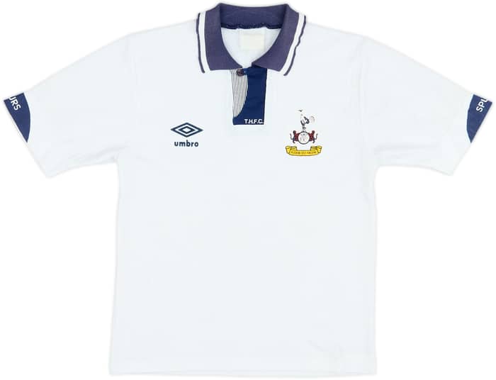 1991-93 Tottenham Home Shirt - 8/10 - (L.Boys)