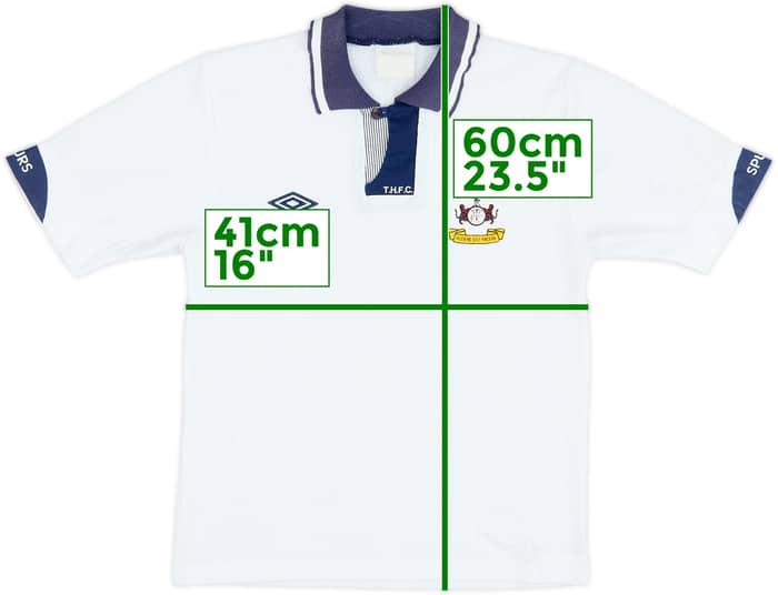 1991-93 Tottenham Home Shirt - 8/10 - (L.Boys)