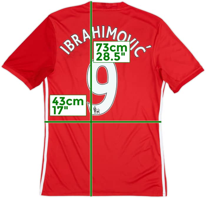 2016-17 Manchester United Home Shirt Ibrahimovic #9 - 5/10 - (S)