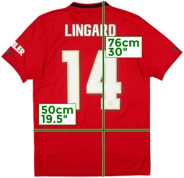 2019-20 Manchester United Home Shirt Lingard #14 - 9/10 - (M)