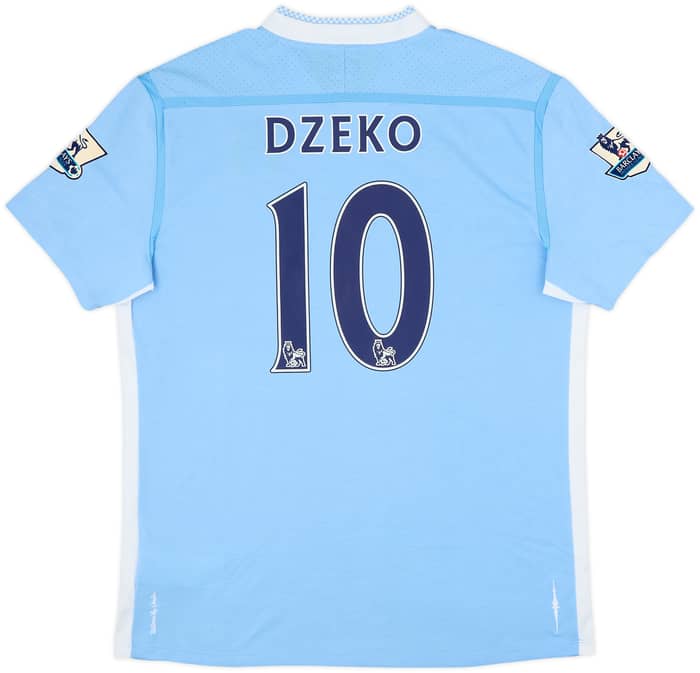2011-12 Manchester City Home Shirt Dzeko #10 - 9/10 - (L)