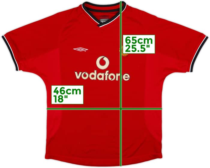 2000-02 Manchester United Home Shirt Scholes #18 - 6/10 - (L.Boys)