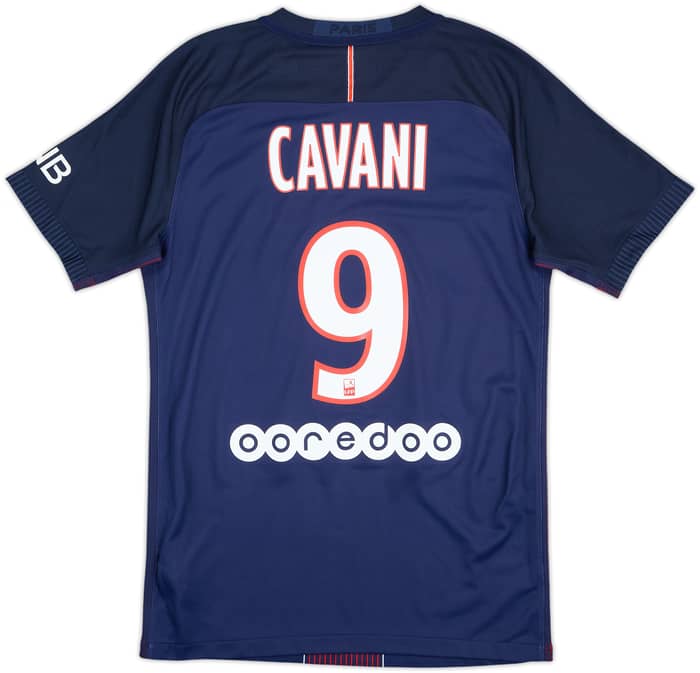2016-17 Paris Saint-Germain Authentic Home Shirt Cavani #9 - 10/10 - (S)