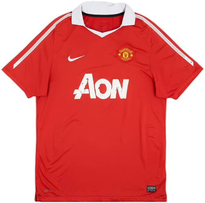 2010-11 Manchester United Home Shirt Brown #6 - 4/10 - (L)