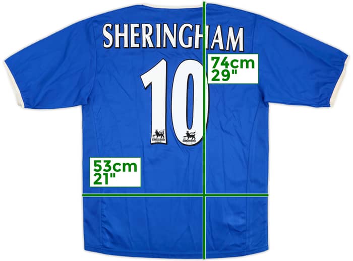 2003-05 Portsmouth Home Shirt Sheringham #10 - 8/10 - (M)