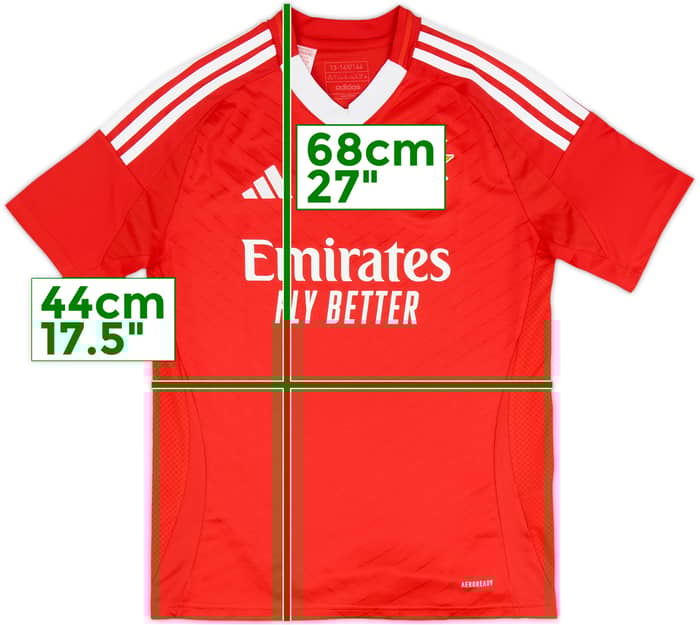 2024-25 Benfica Home Shirt - 10/10 - (L.Boys)