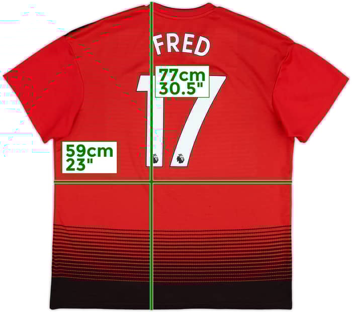 2018-19 Manchester United Home Shirt Fred #17 - 7/10 - (XL)