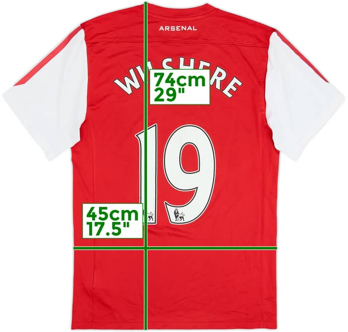 2011-12 Arsenal Home Shirt Wilshere #19 - 6/10 - (S)
