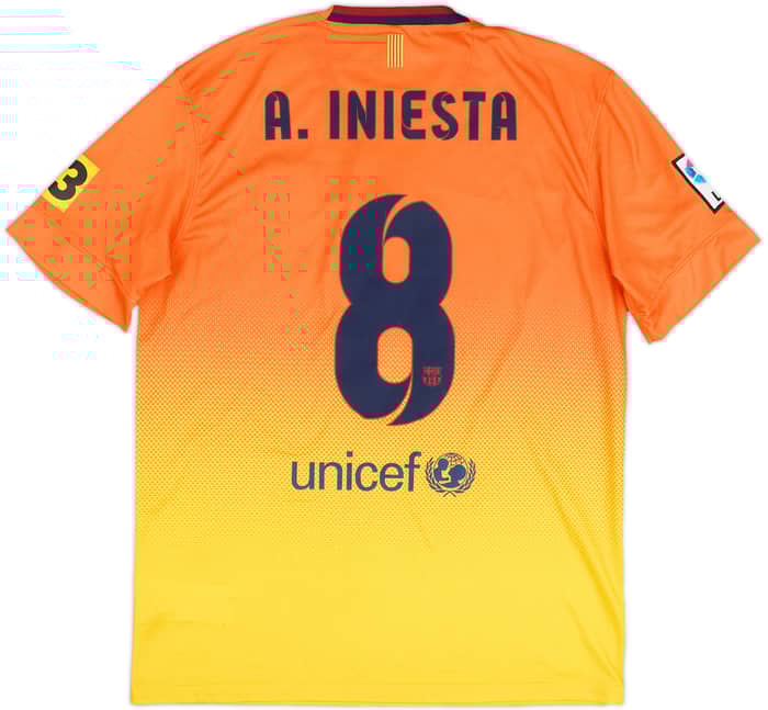 2012-13 Barcelona Away Shirt A.Iniesta #8 - 8/10 - (M)