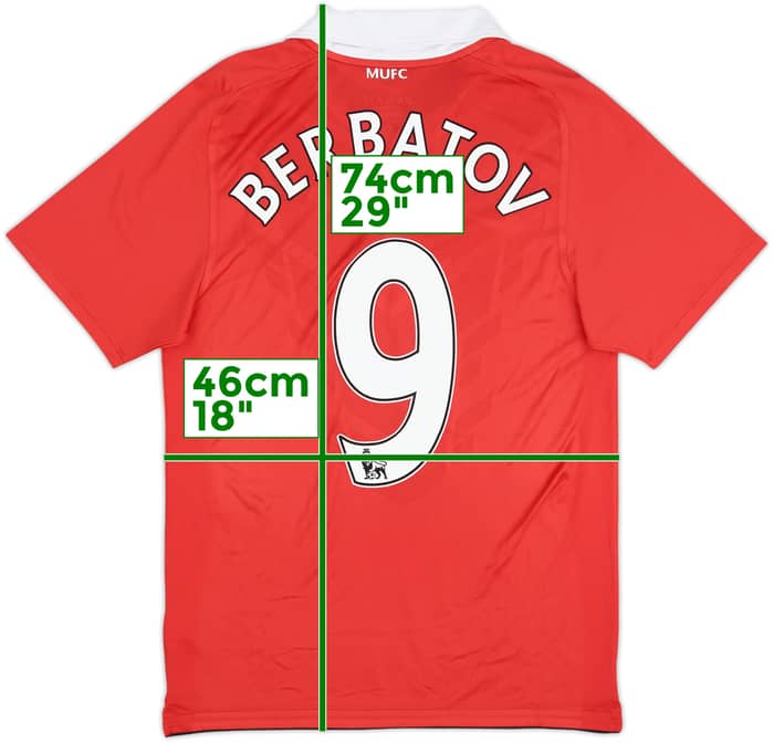 2010-11 Manchester United Home Shirt Berbatov #9 - 10/10 - (S)