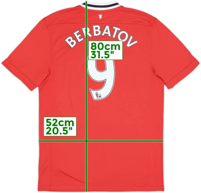 2011-12 Manchester United Home Shirt Berbatov #9 - 8/10 - (L)