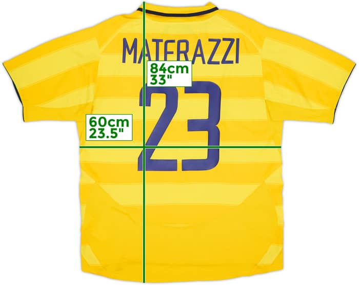 2003-04 Inter Milan Away Shirt Materazzi #23 - 6/10 - (XXL)