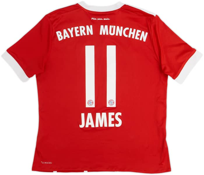 2017-18 Bayern Munich Home Shirt James #11 - 6/10 - (L.Boys)