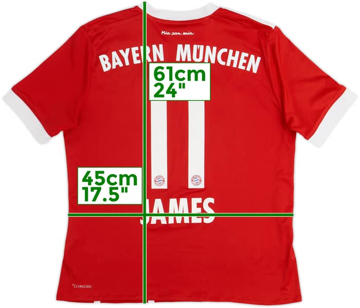 2017-18 Bayern Munich Home Shirt James #11 - 6/10 - (L.Boys)