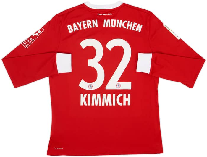 2017-18 Bayern Munich Home L/S Shirt Kimmich #32 - 8/10 - (XL.Boys)