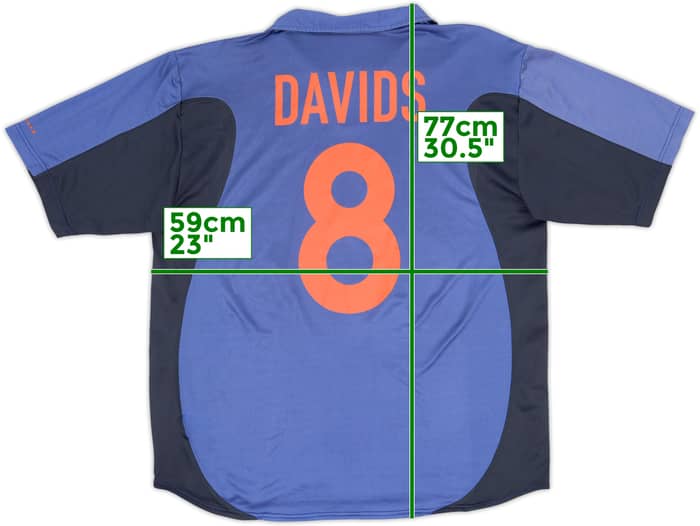 2000-02 Netherlands Away Shirt Davids #8 - 6/10 - (XL)