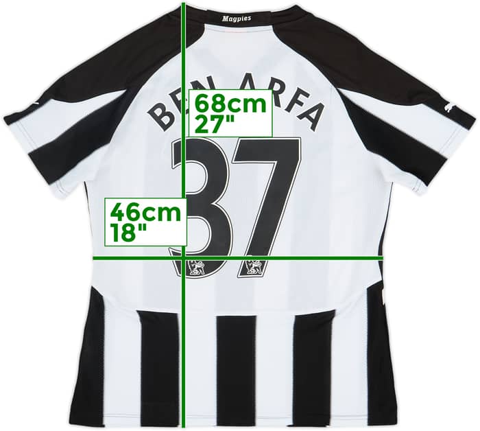 2010-11 Newcastle Home Shirt Ben Arfa #37 - 8/10 - (Women's XL)