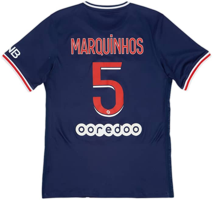 2020-21 Paris Saint-Germain Home Shirt Marquinhos #5 - 7/10 - (S)
