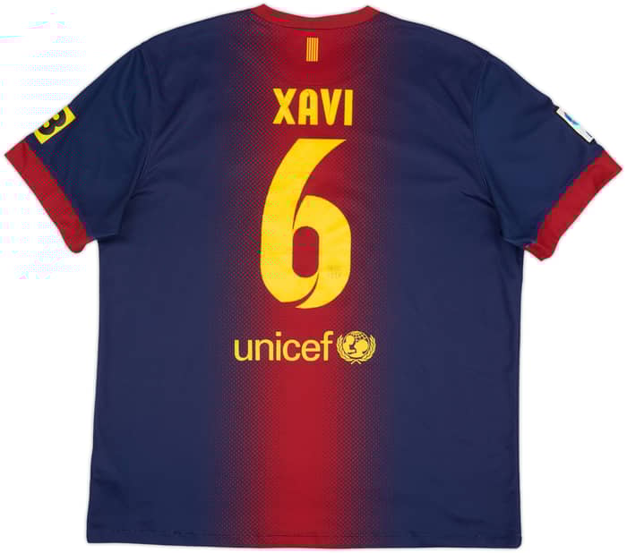 2012-13 Barcelona Home Shirt Xavi #6 - 7/10 - (XL)