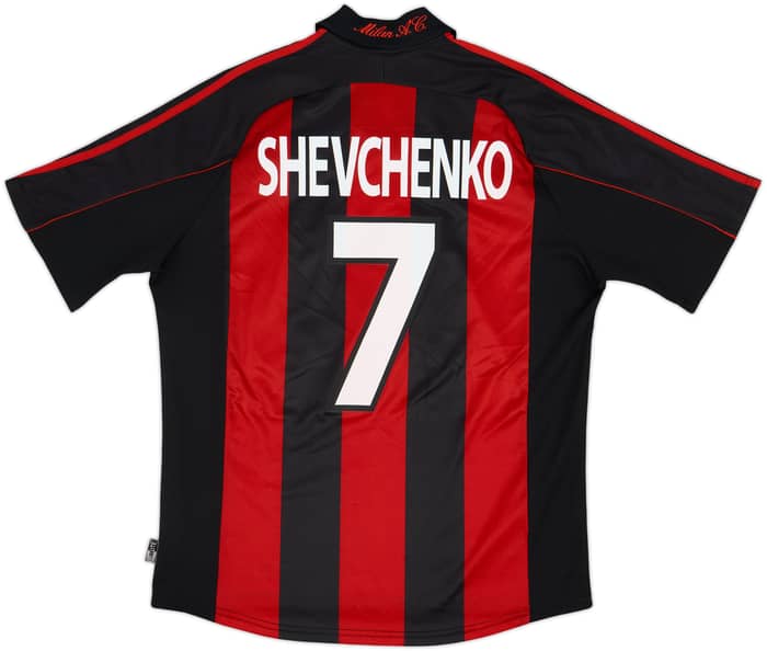 2000-02 AC Milan Home Shirt Shevchenko #7 - 8/10 - (L)