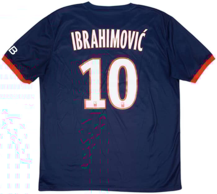 2013-14 Paris Saint-Germain Home Shirt Ibrahimovic #10 - 8/10 - (L)