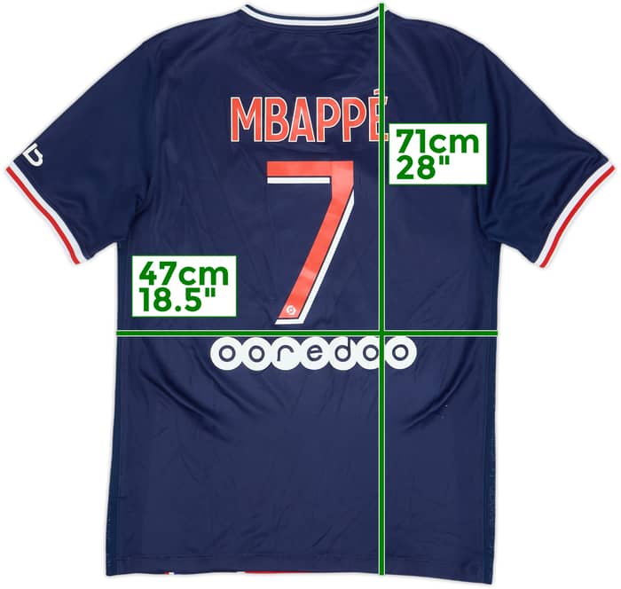 2020-21 Paris Saint-Germain Home Shirt Mbappe #7 - 6/10 - (S)