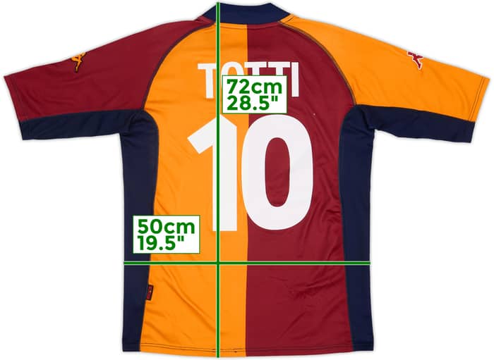 2001-02 Roma European Shirt Totti #10 - 6/10 - (L)